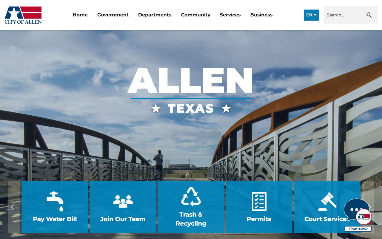 Allen Texas city portal for property records
