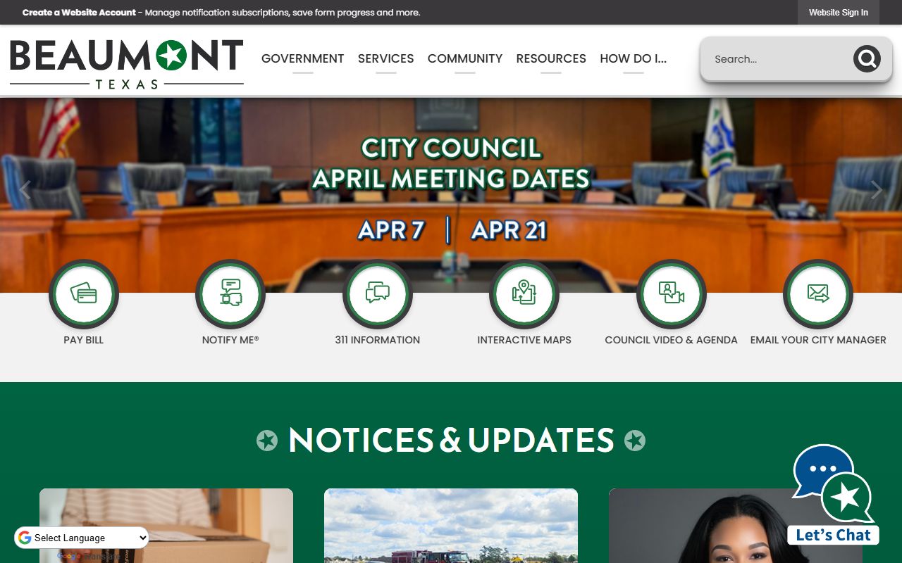Beaumont Texas city portal property records