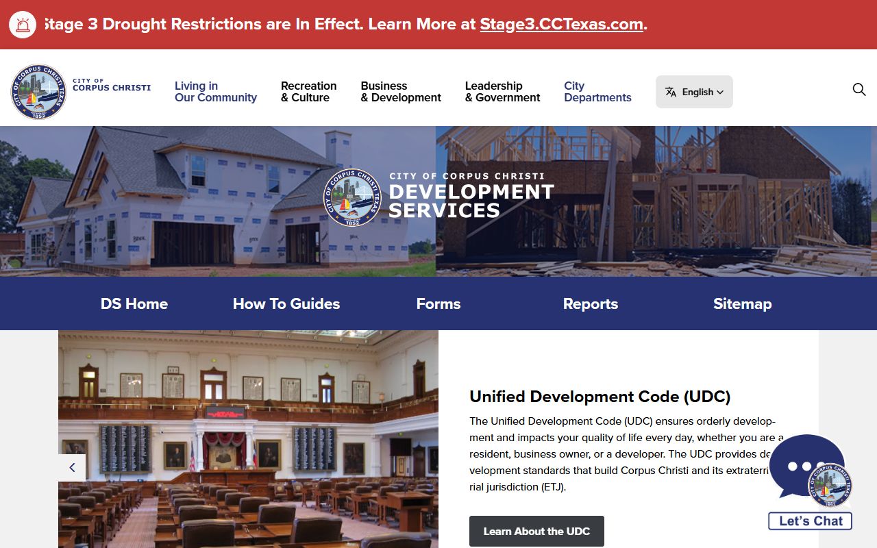 Corpus Christi Development Services property permits portal