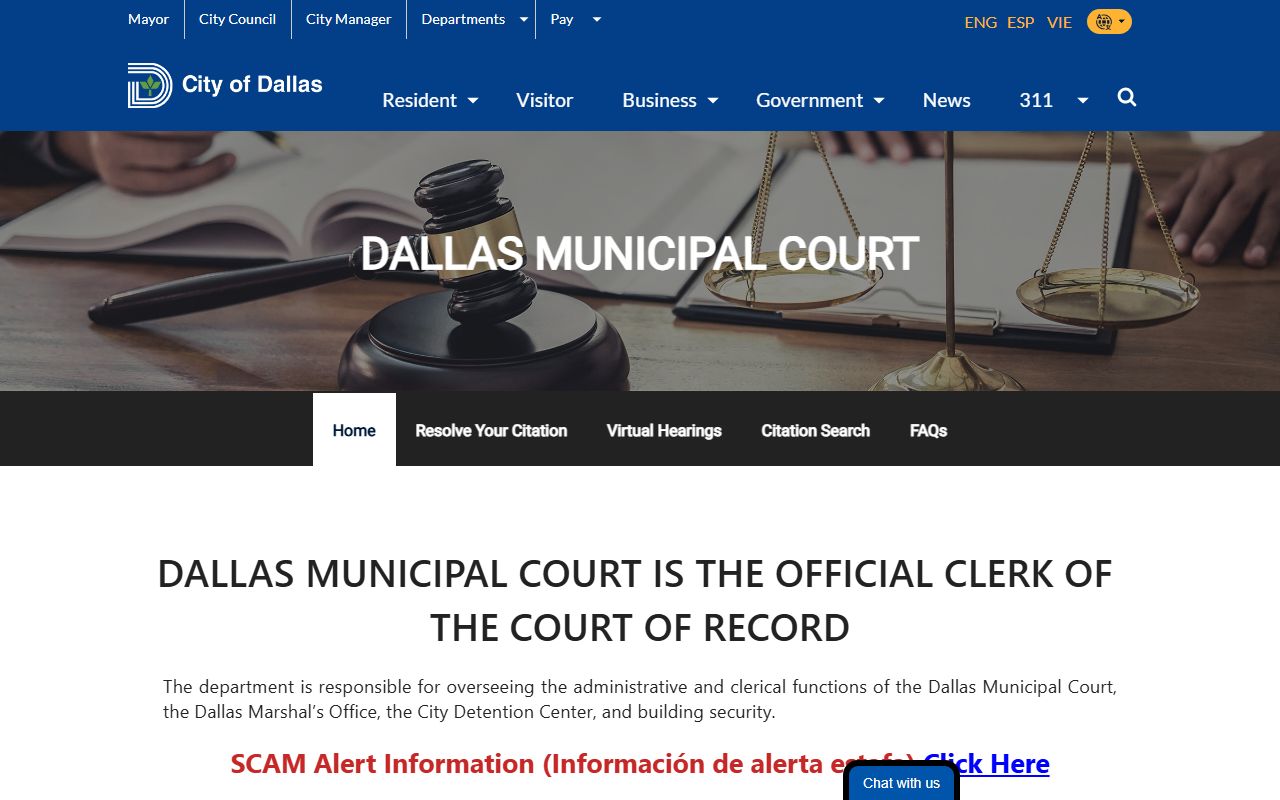 Dallas Municipal Court and city records portal