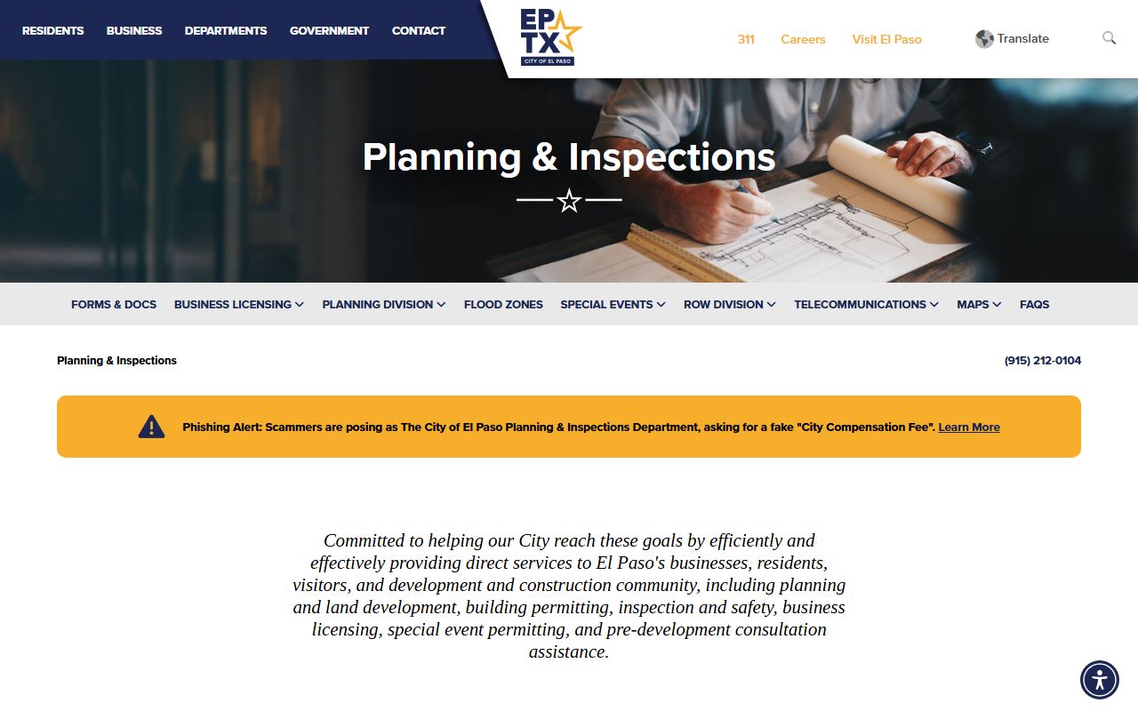 El Paso Planning and property records portal