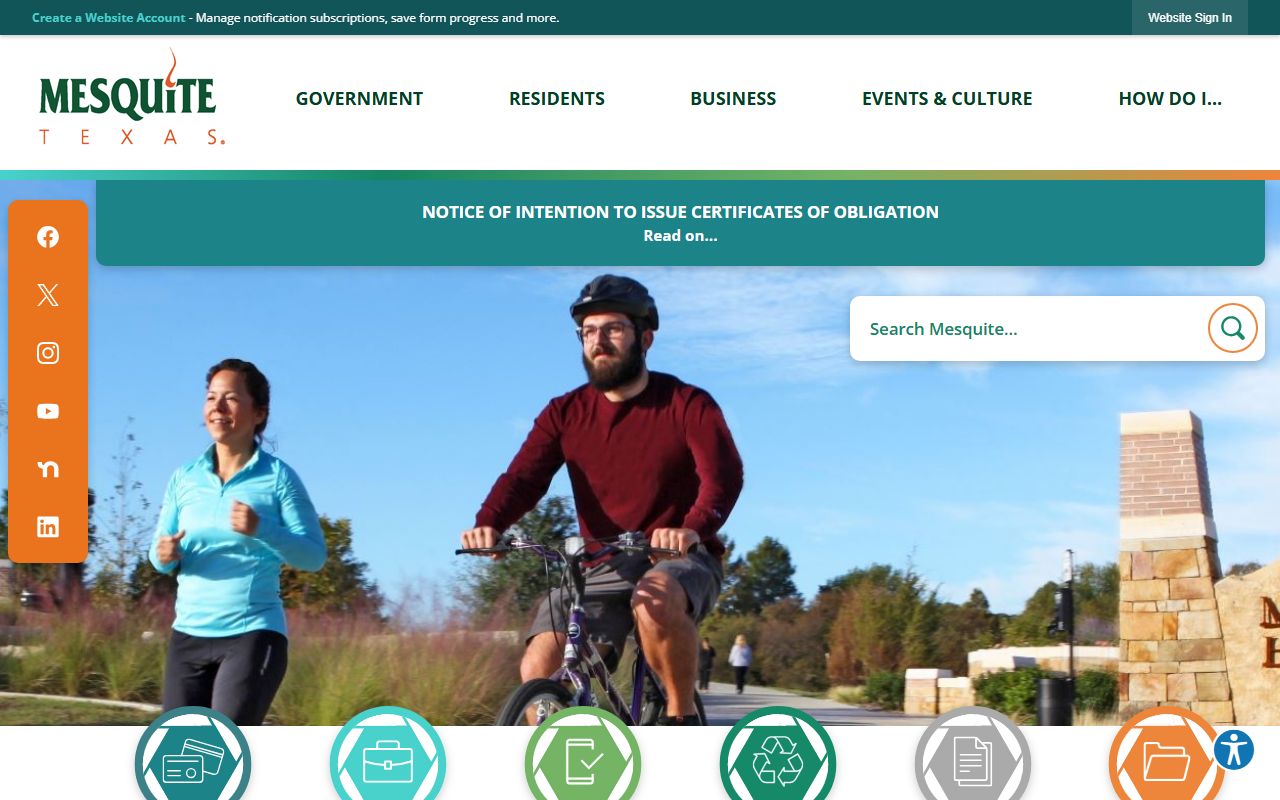 Mesquite city portal for property records