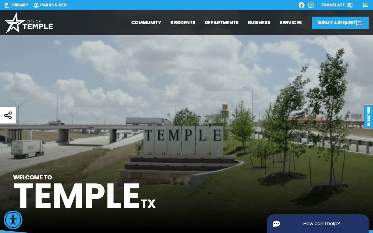Temple Texas city portal - Temple property records