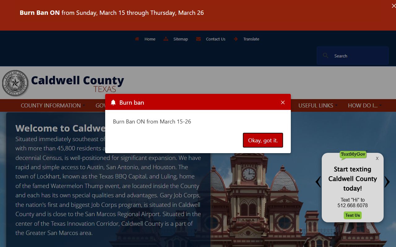 Caldwell County Clerk property records Texas