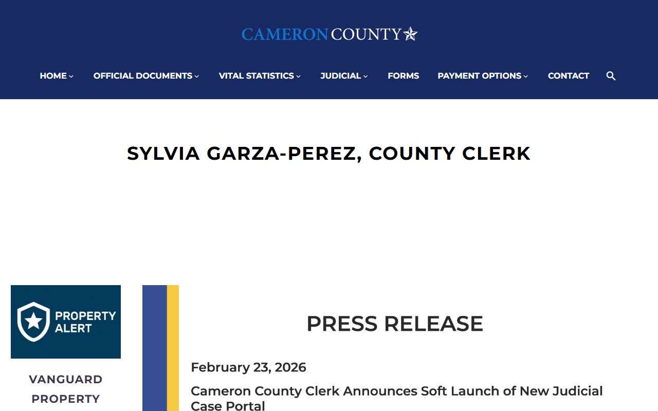 Cameron County Clerk property records portal
