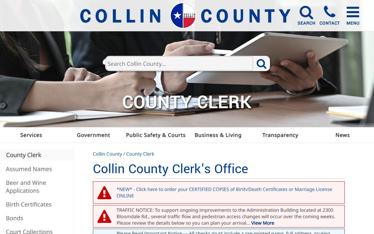 Collin County Clerk property records Texas