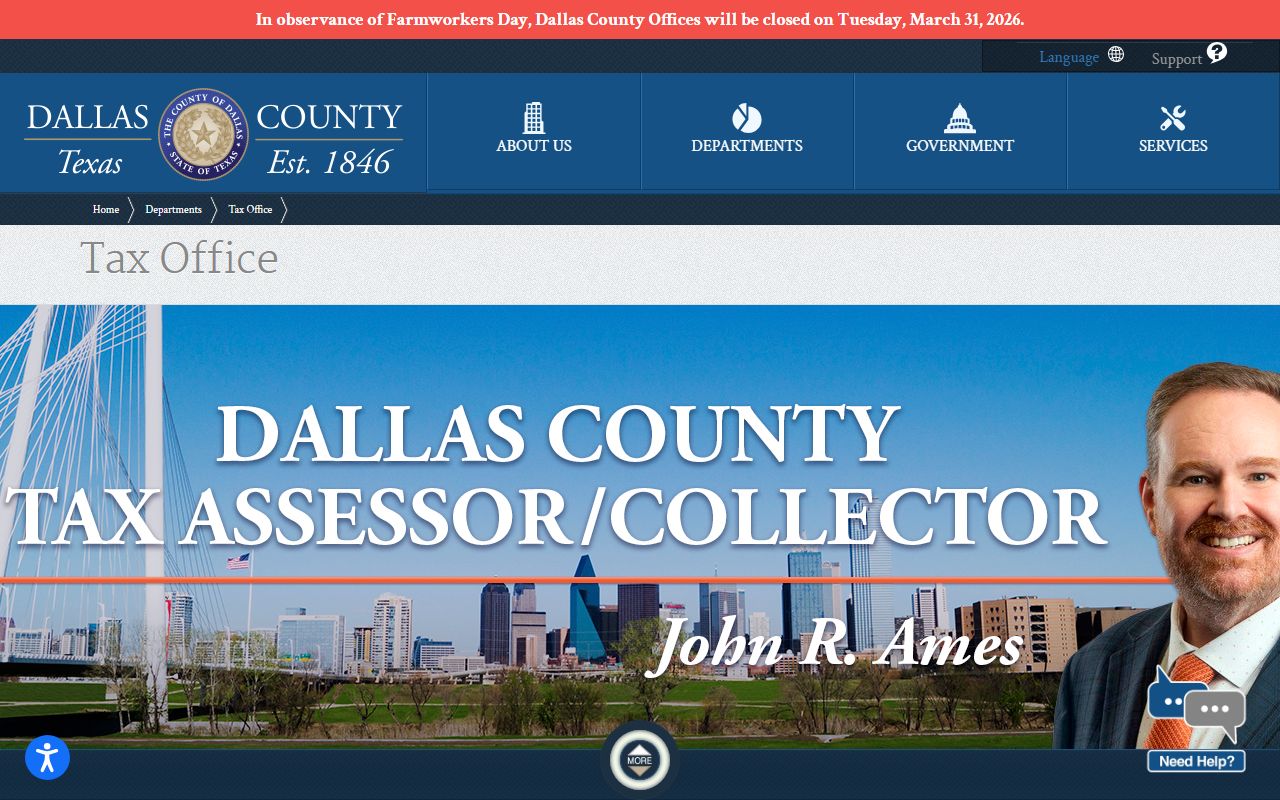 dallas county tax office property records Texas