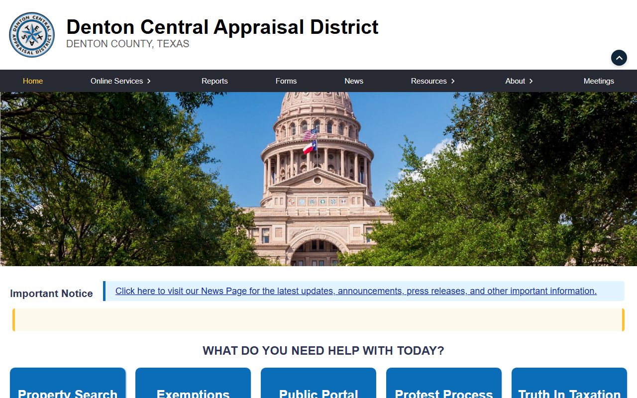 denton county appraisal district property records search