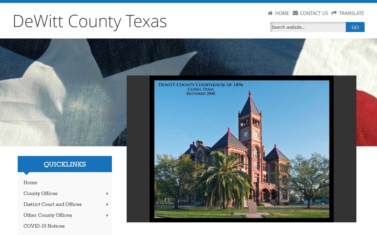 dewitt county clerk property records search portal