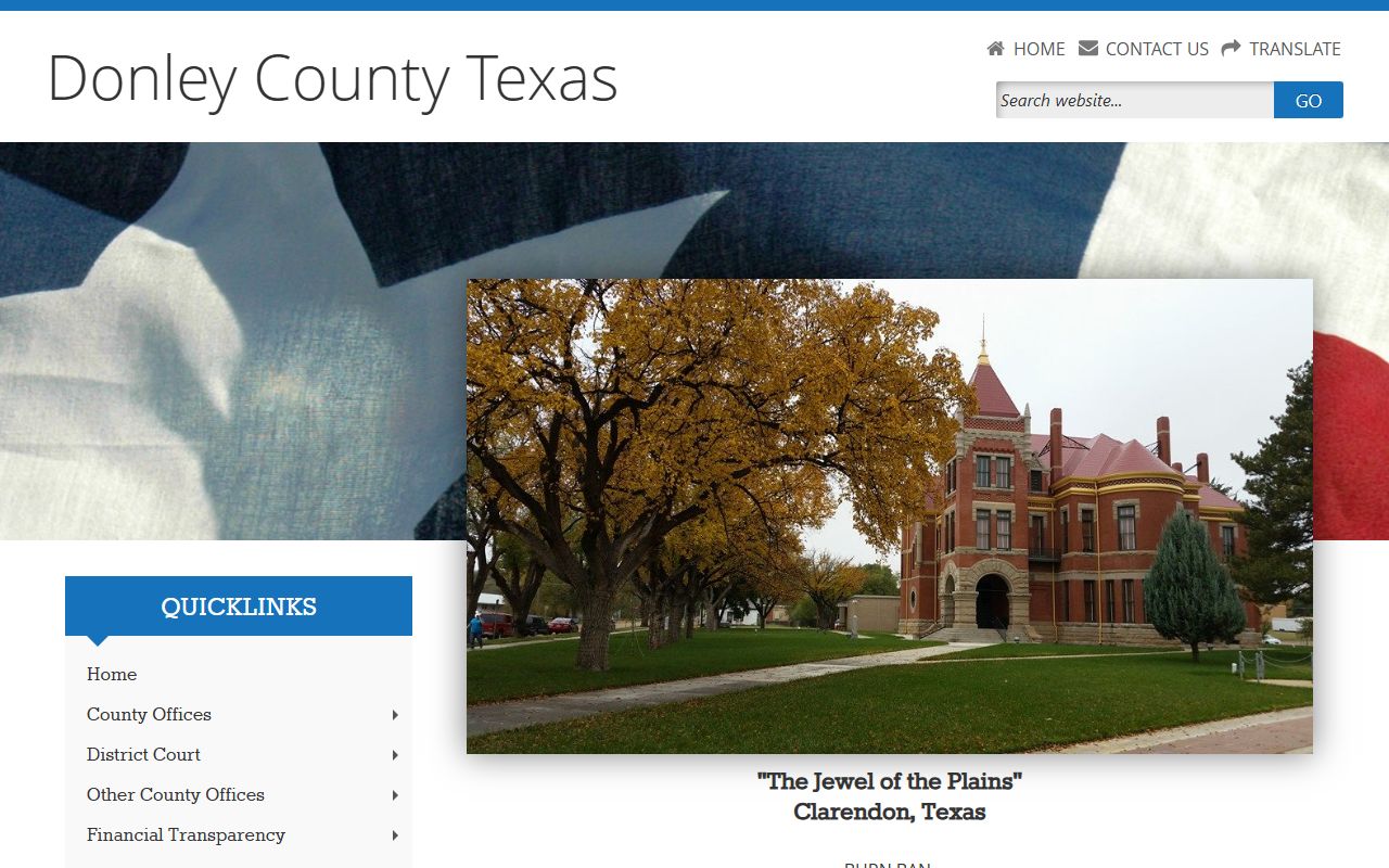 Donley County Clerk property records Clarendon Texas