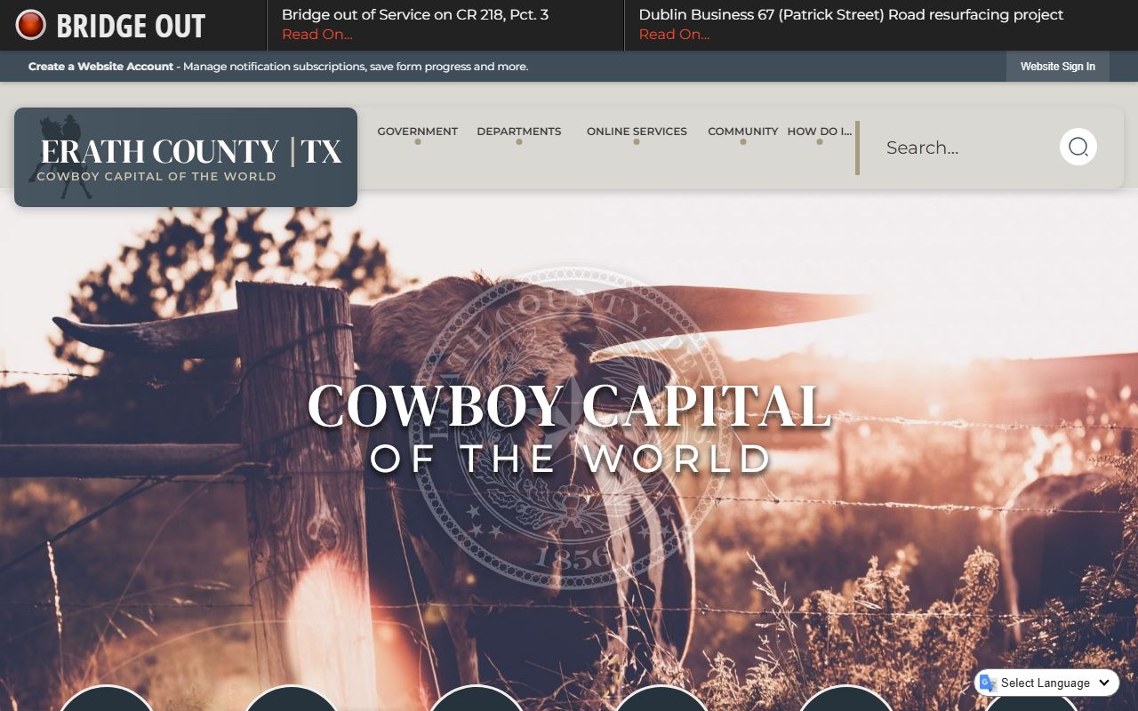 erath county clerk property records Texas