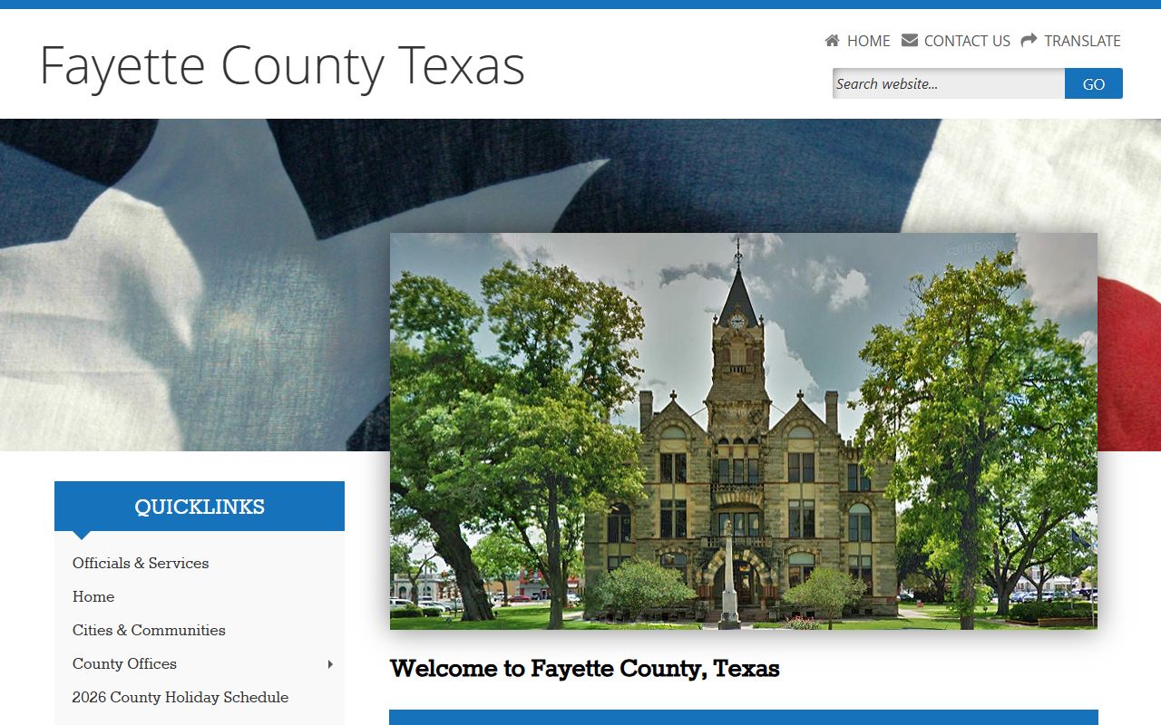Fayette County Clerk property records Texas