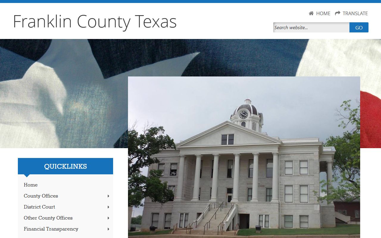 Franklin County Clerk property records Texas