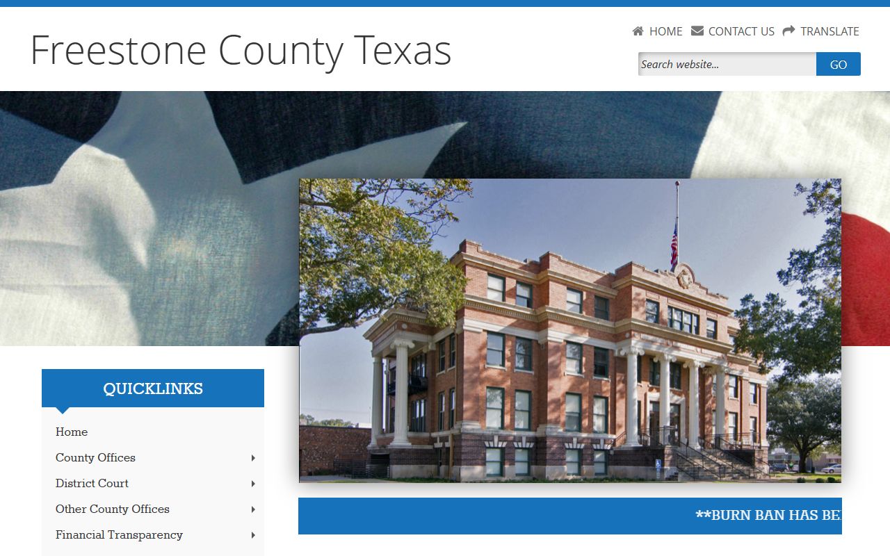 Freestone County Clerk property records Texas