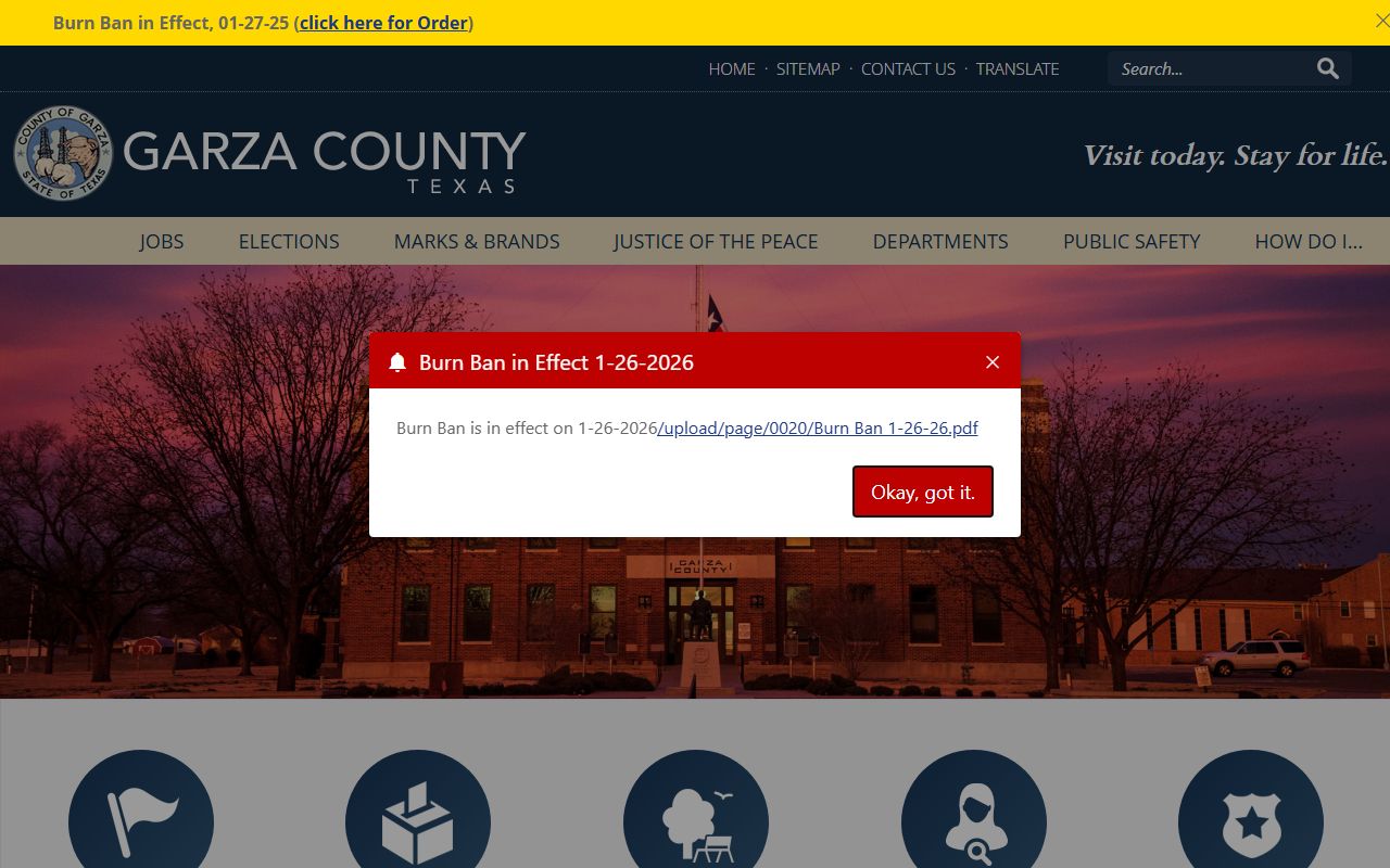 Garza County Clerk property records Texas