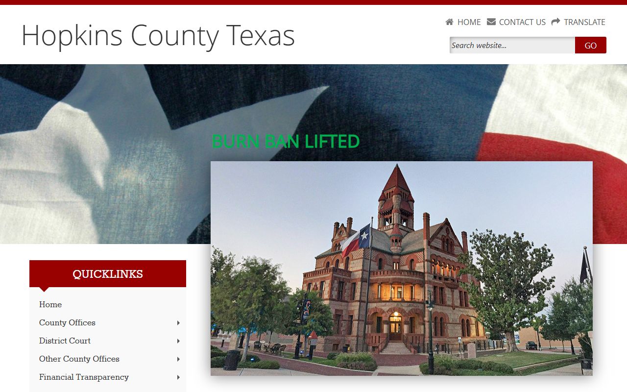 Hopkins County Clerk property records Sulphur Springs Texas