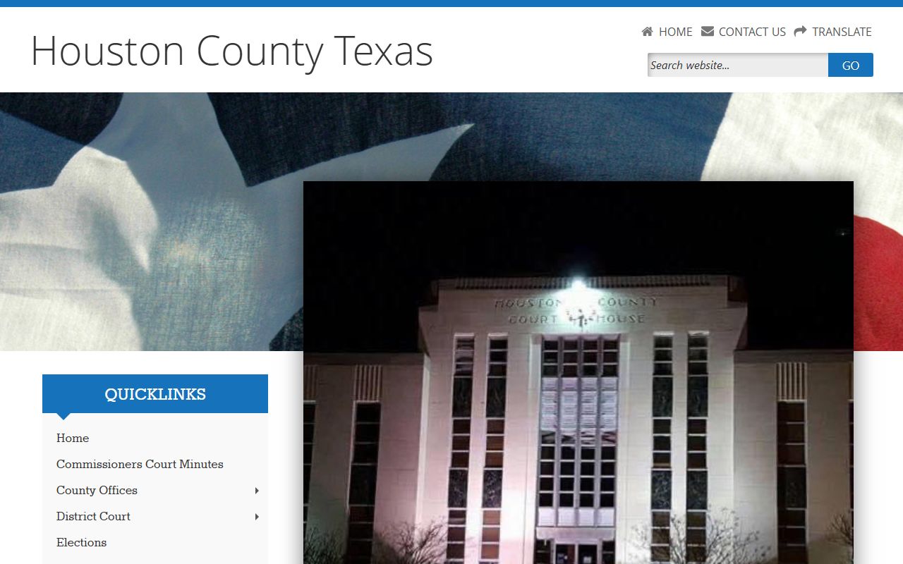 Houston County Clerk property records Crockett Texas