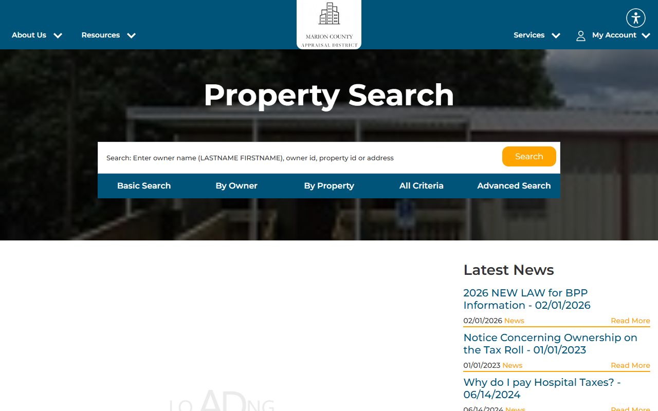 Marion County Appraisal District property records Texas