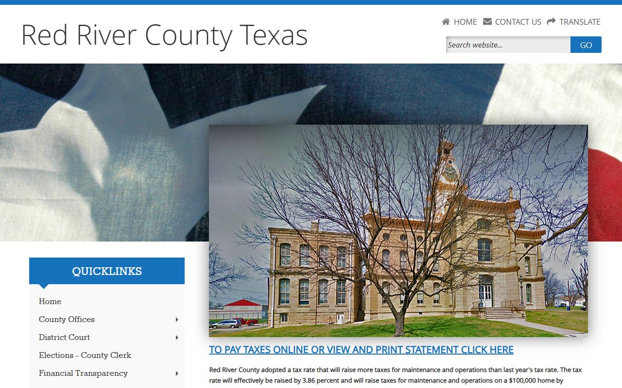 Red River County Clerk property records Texas