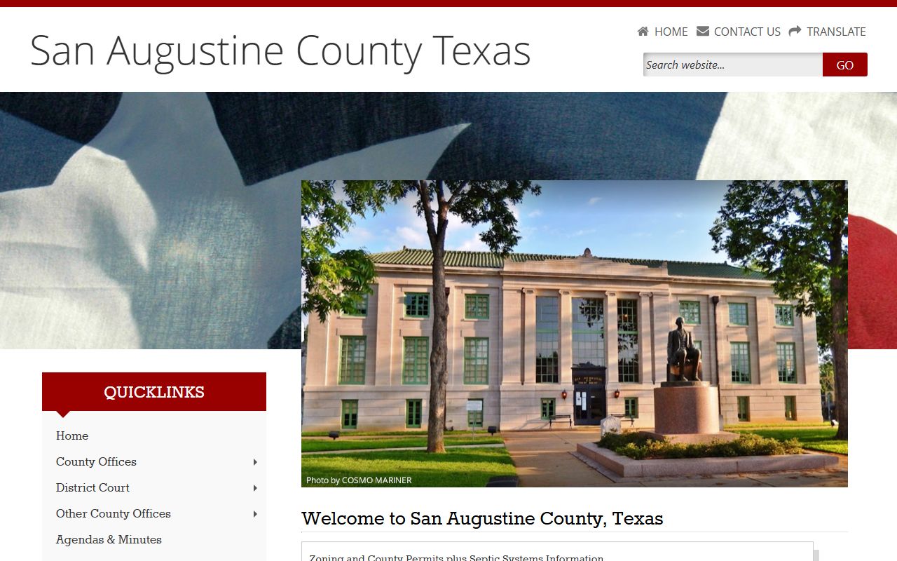 San Augustine County Clerk property records Texas
