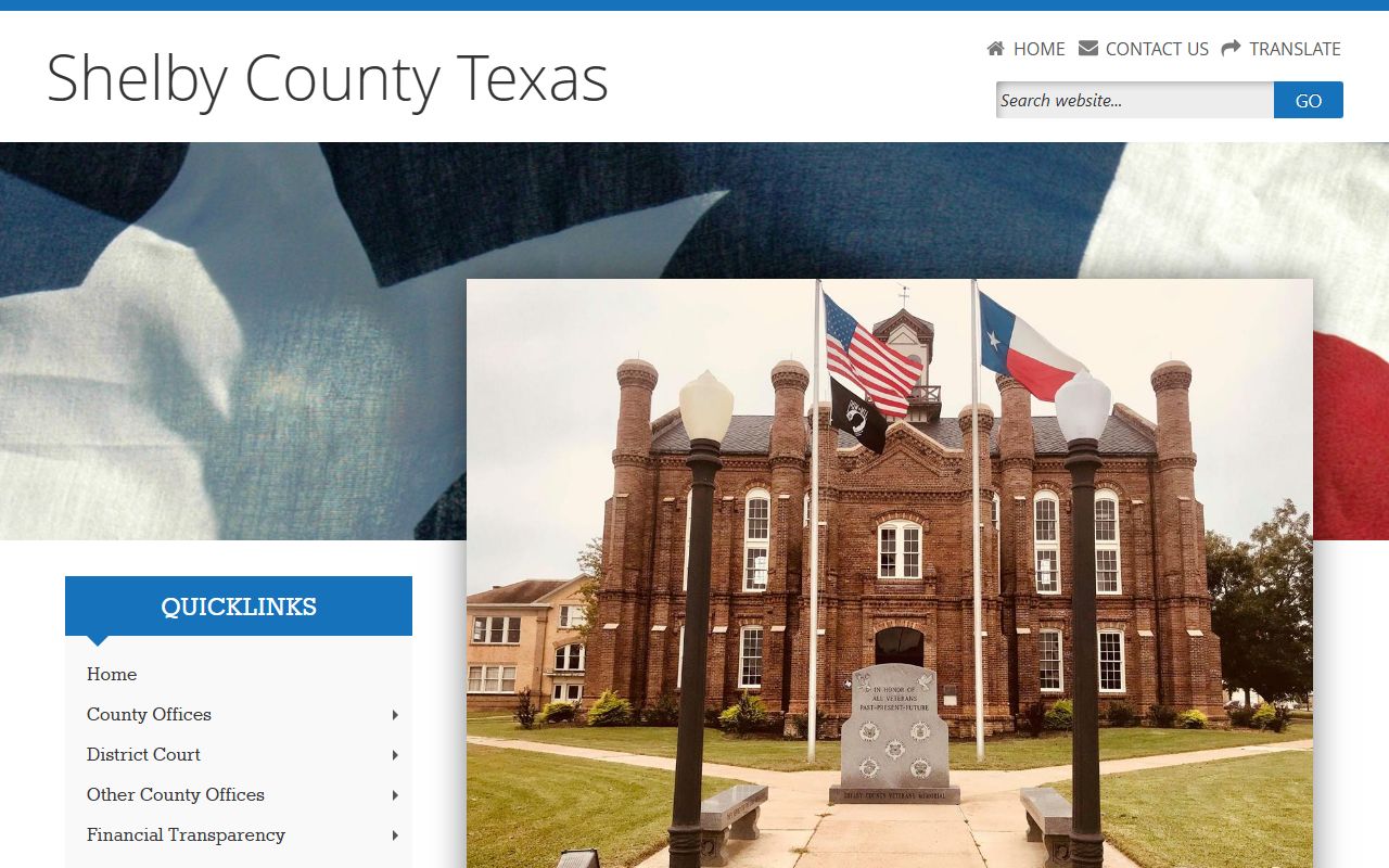 Shelby County Clerk property records Center Texas