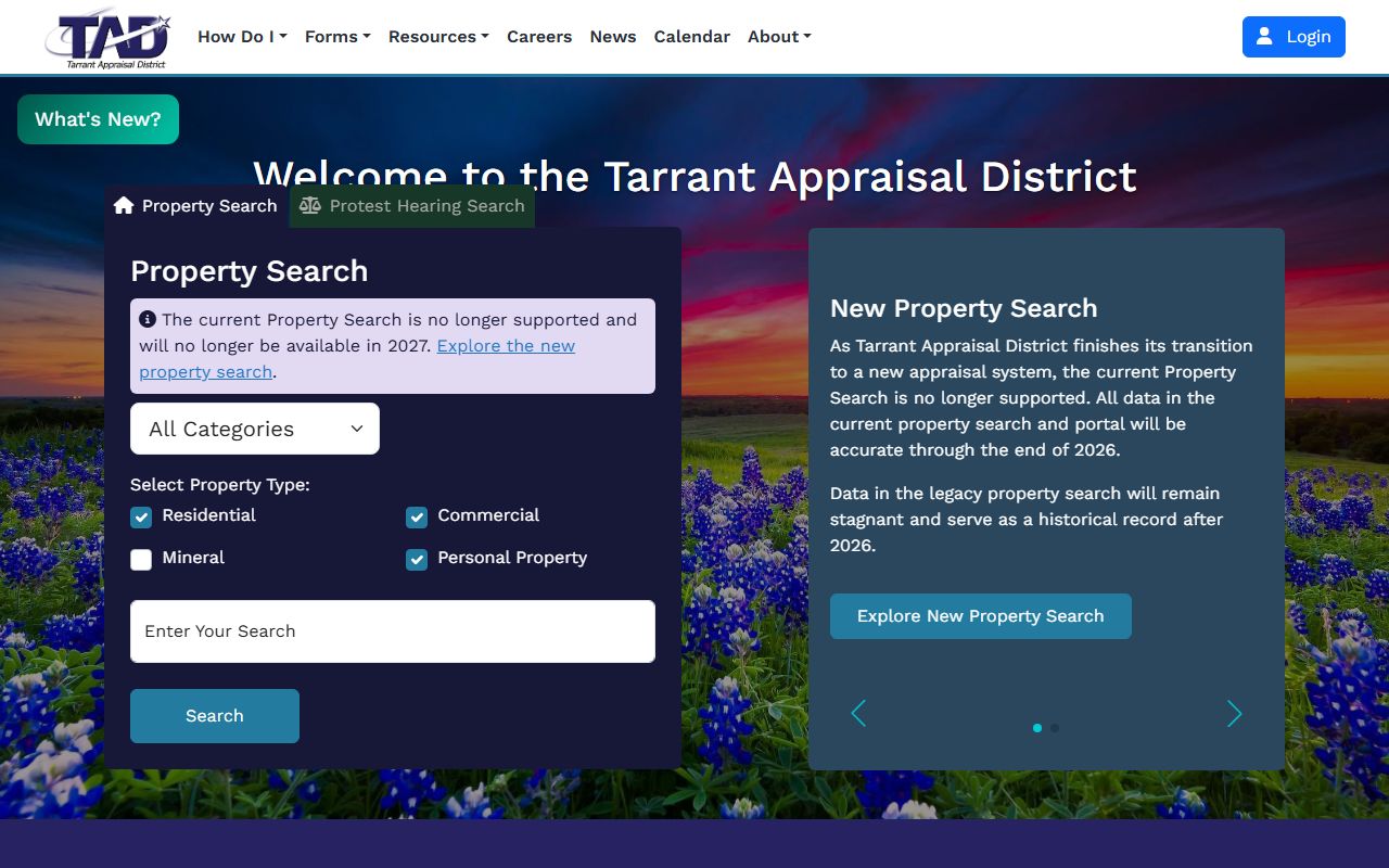 Tarrant Appraisal District property search TAD Texas