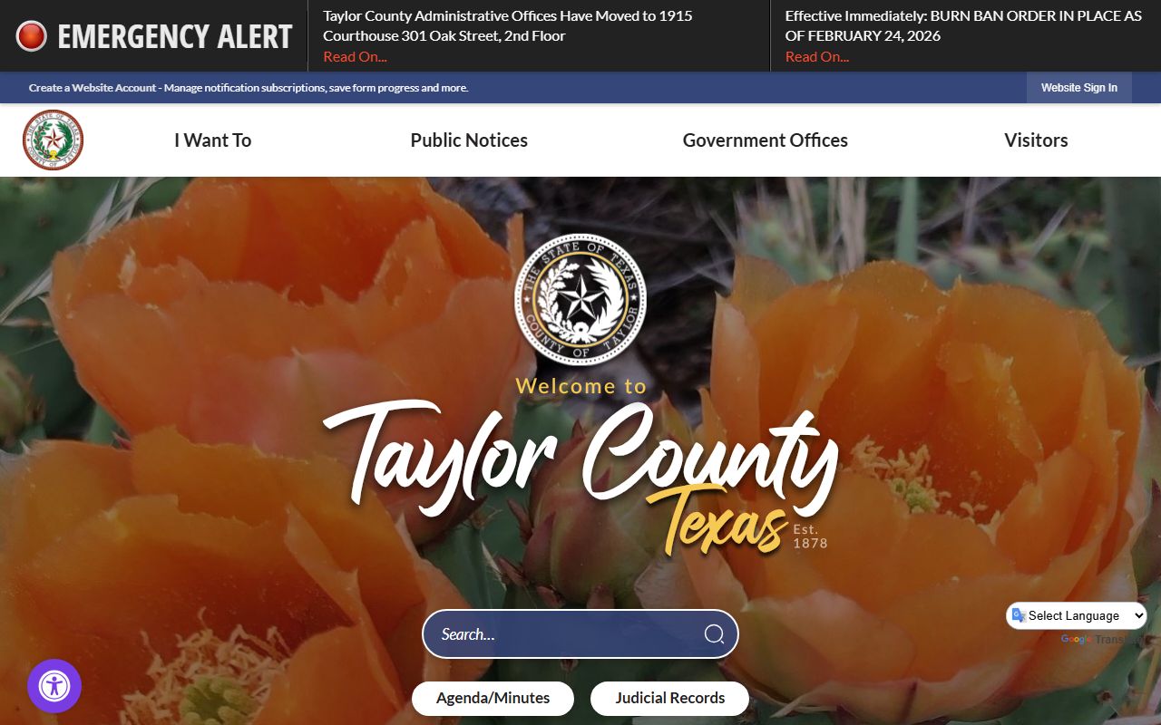 Taylor County Clerk property records Abilene Texas