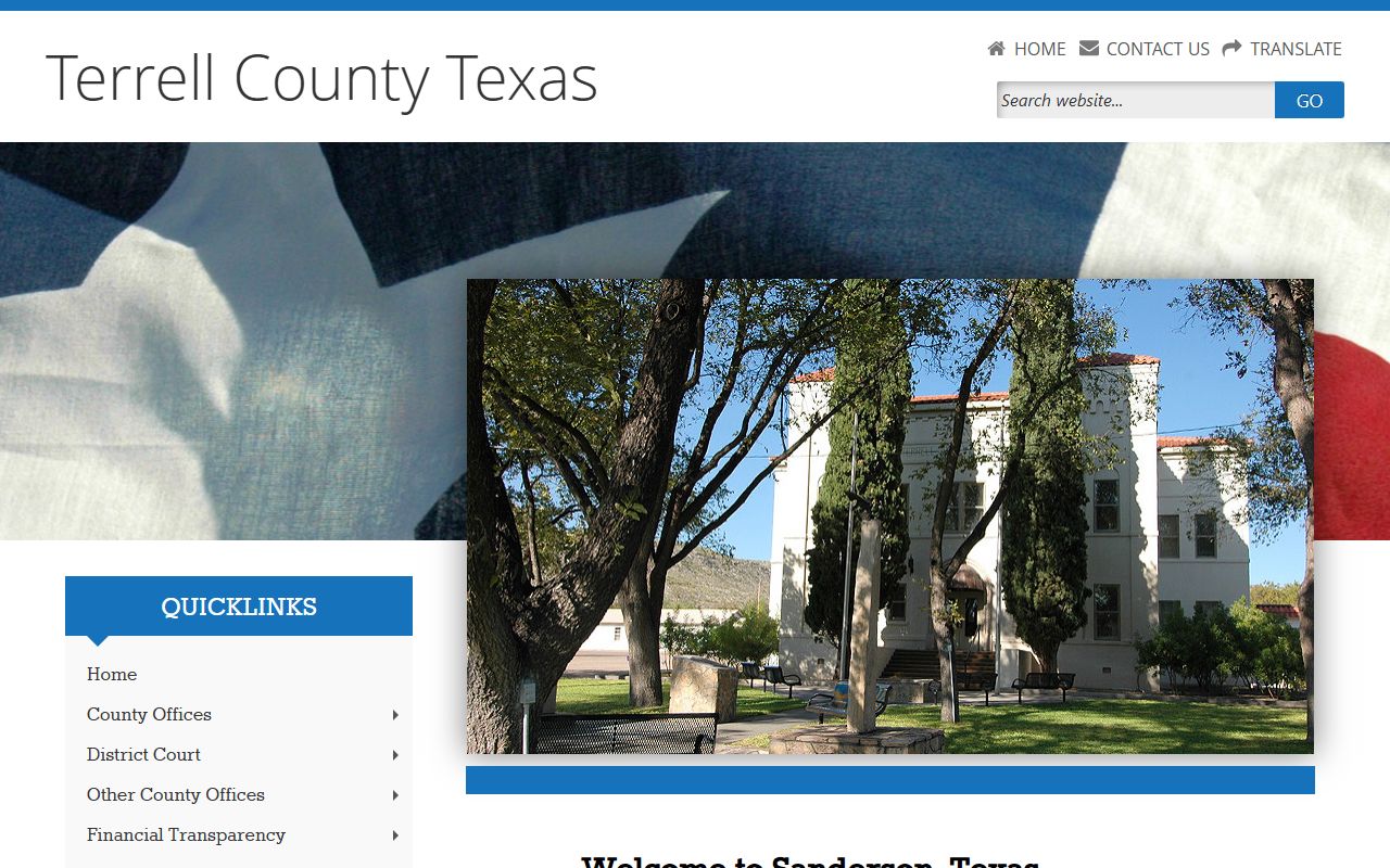 Terrell County Clerk property records Sanderson Texas