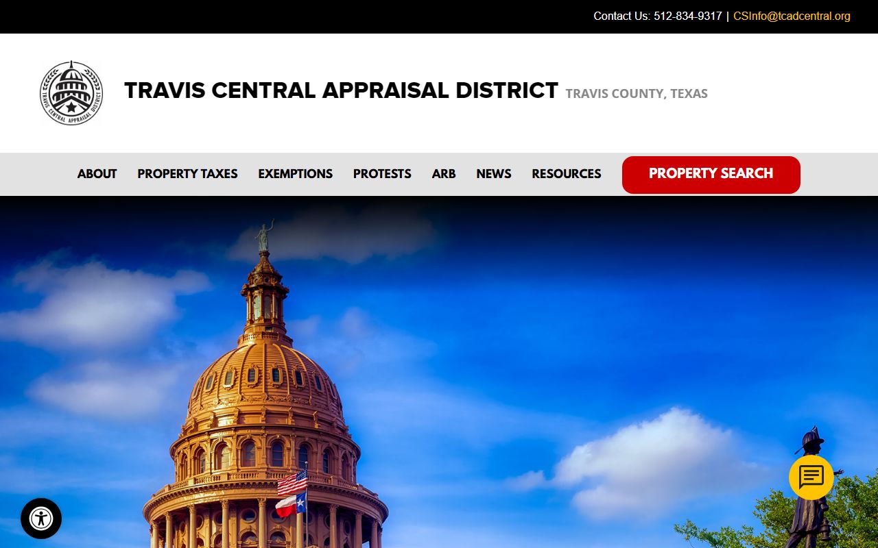Travis Central Appraisal District property search Travis County Texas