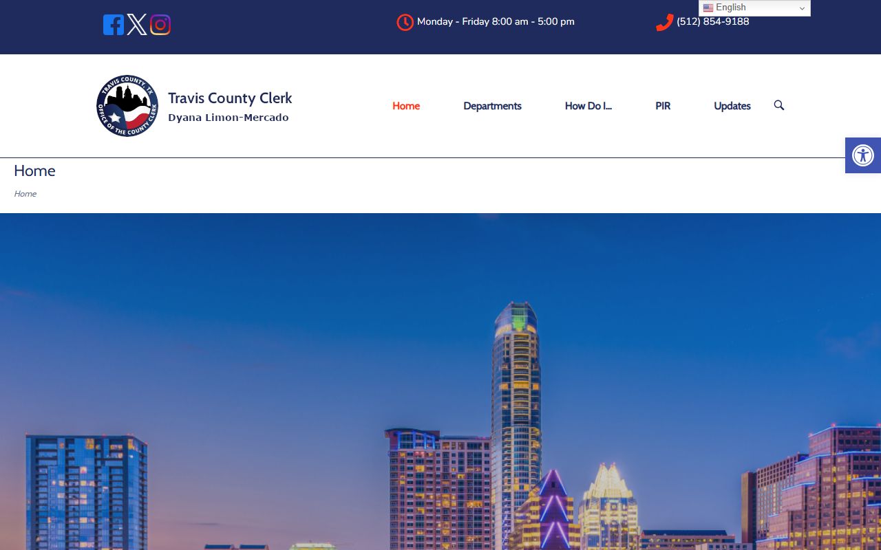 Travis County Clerk property records portal in Austin Texas