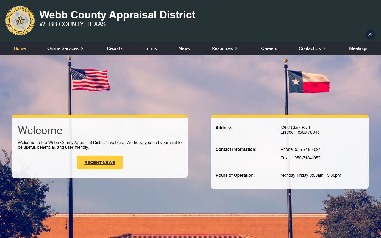 Webb County Appraisal District property records Texas