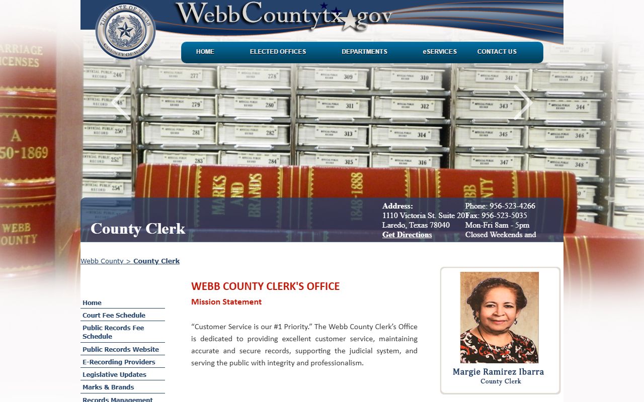 Webb County Clerk property records Texas