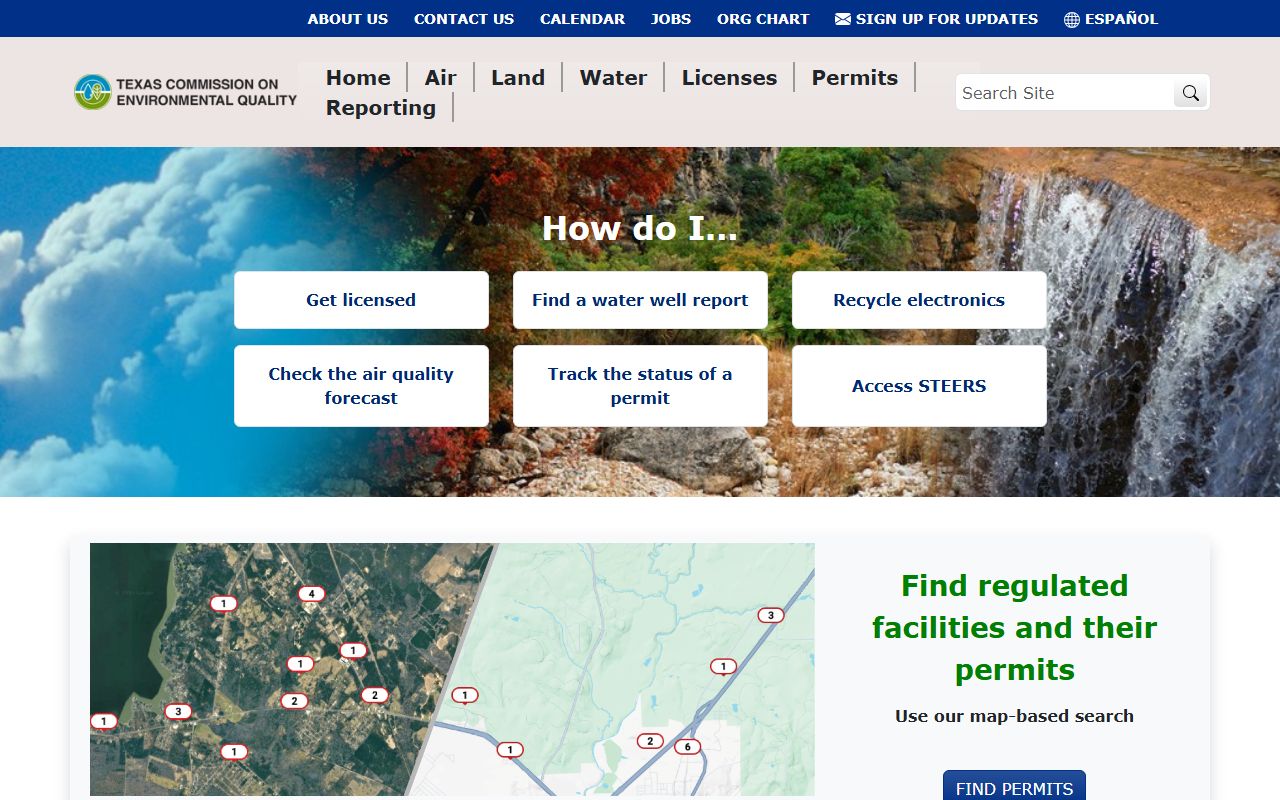 Texas Commission on Environmental Quality TCEQ property records environmental permits